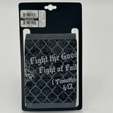 Kerusso Unisex Faith Gear Tri-Fold Wallet With Bible Verse & Red Cross NWT