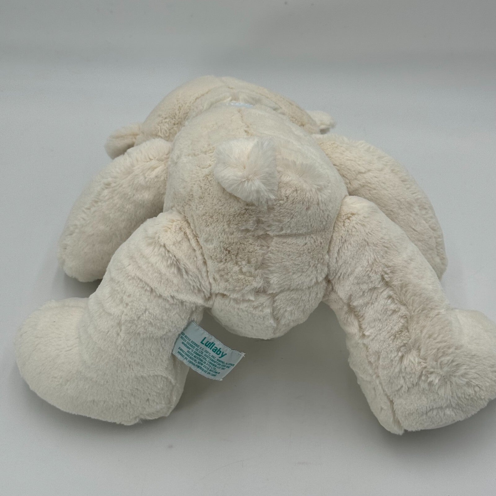 Russ Baby Lullaby Collection 11in Soft Plush Teddy Bear White Blue Bow NWT