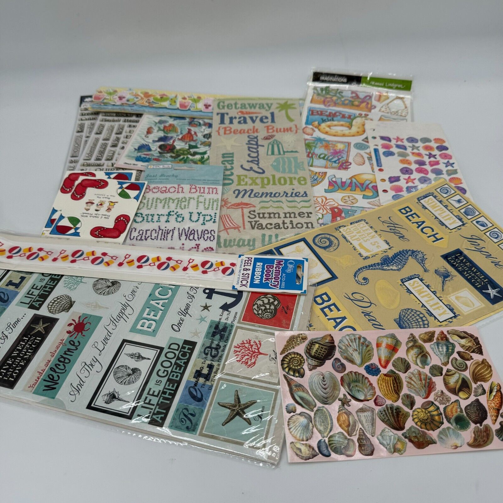 Huge Lot Arts & Crafts Decor Sticker Sets Beach Summer Spring Flowers 100+PCs