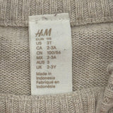 2 Long Sleeve Sweaters H&M Brown Tan Stripes Tucker Blue Green Toddler Size 3T