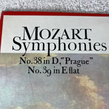 MOZART – Symphonies No. 38 In D, "Prague" / No. 39 In E Flat Vinyl LP US 1965