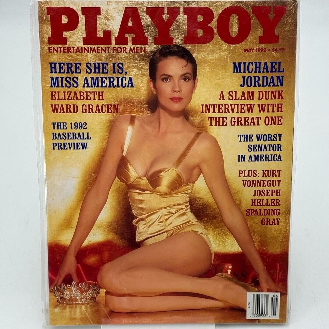 Playboy Vintage 1992 MISS AMERICA ELIZABETH GRACEN Michael Jordan Rare New