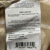 Manual Woven "Never Ending Love" Matelasse Throw 48x60in Tapestry Silver Grey