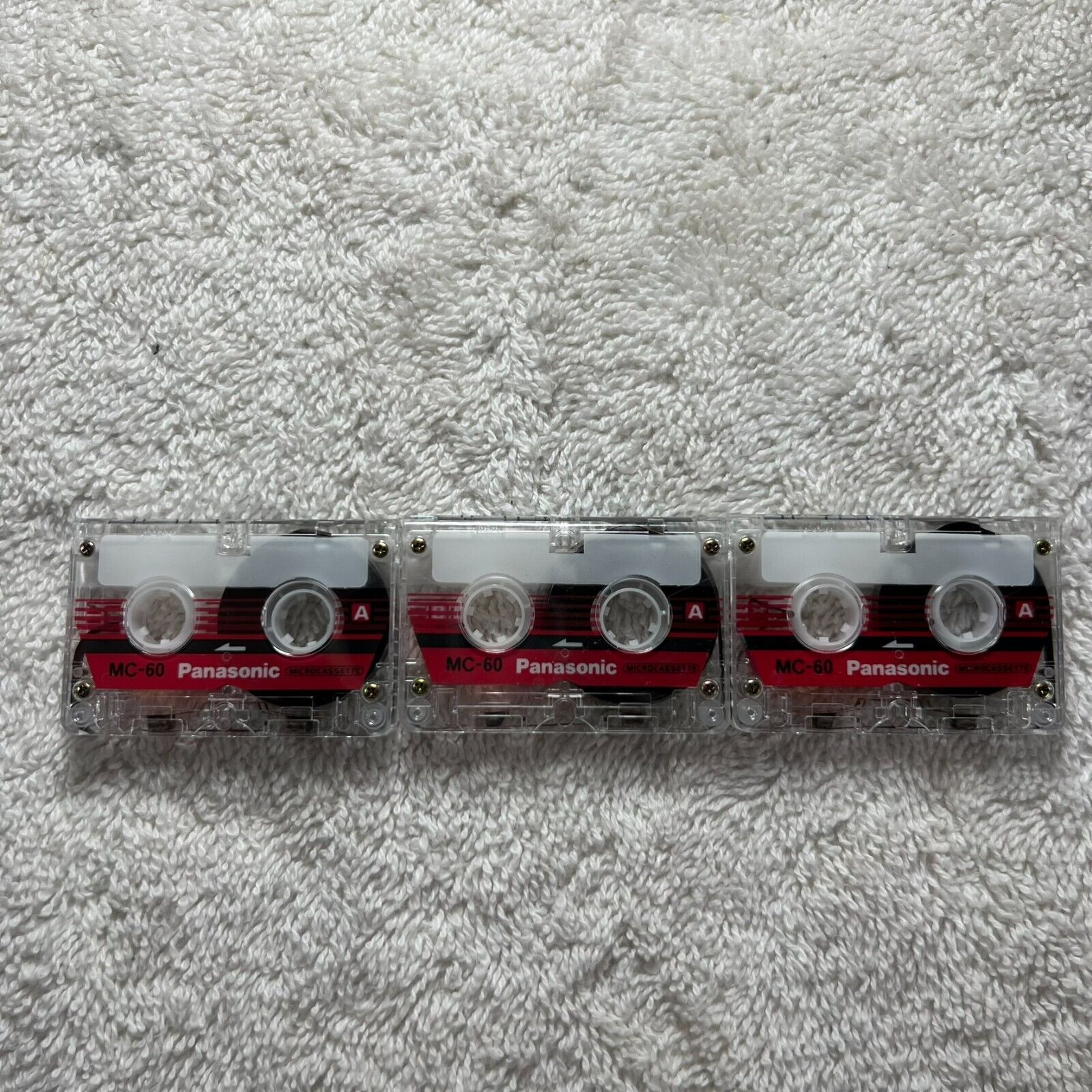 Panasonic 4 Pack Microcassette Tape MC60 - 3 New Blank