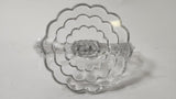 Vintage Heisey Clear Glass Crystolite Pattern Double Light Candle Holder