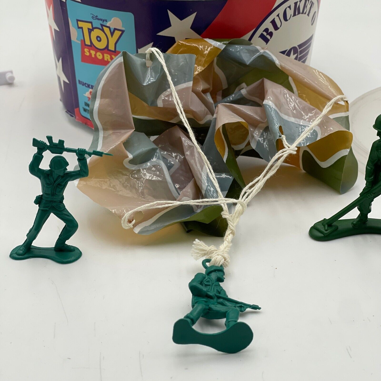 Walt Disney Toy Story Bucket Green Army Men Soldiers - Bucket O Soliders Toys