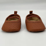Baby B'gosh Woven Pattern Slip On Mary Jane Shoes Tan Comfy Size New Born