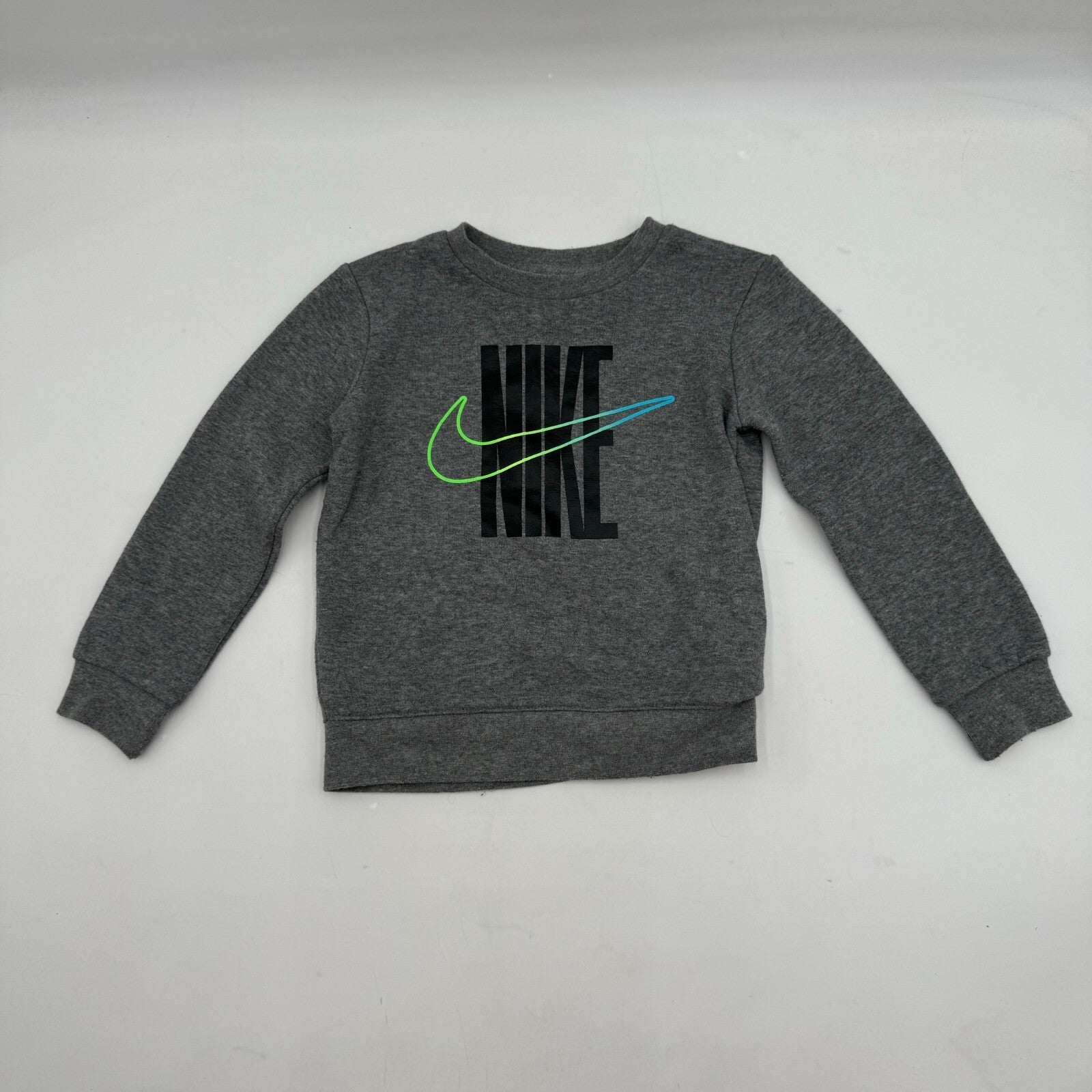 2 pc Nike Activewear Outfit Sweatshirt Sweat Pants Green Blue Logo Size 3T
