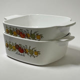 Vintage Corning Ware Spice of Life "L'Echalote" Casserole Dish Lidless RARE