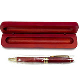 Solid Wood Cherry Case Fancy Decorative Matching Pen Catholic Confirmation Gift