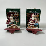 Trim a Home Santa Stocking Holder Set of 2 Holiday Decor