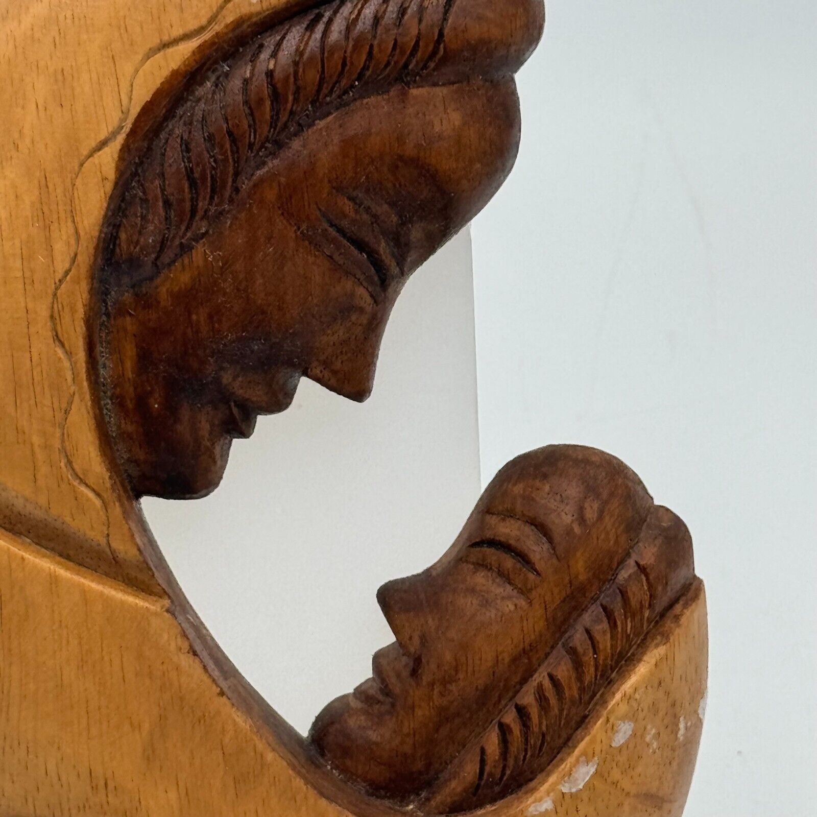 Madonna & Child 8x6 Solid Wood Wall Plaque Based on Catholic Italian Renaissance