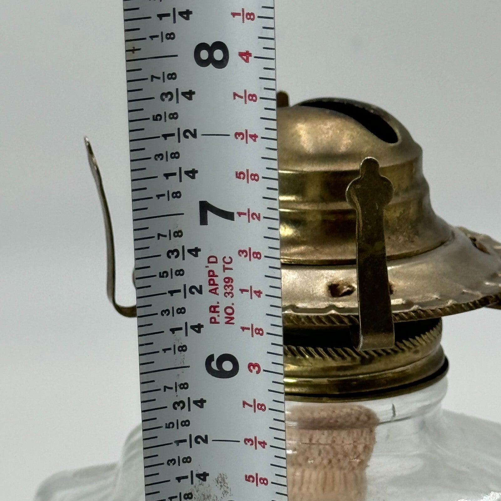 Vintage Lamplight Farms Horse & Buggy Oil Lamp Hexagon Pressed Glass