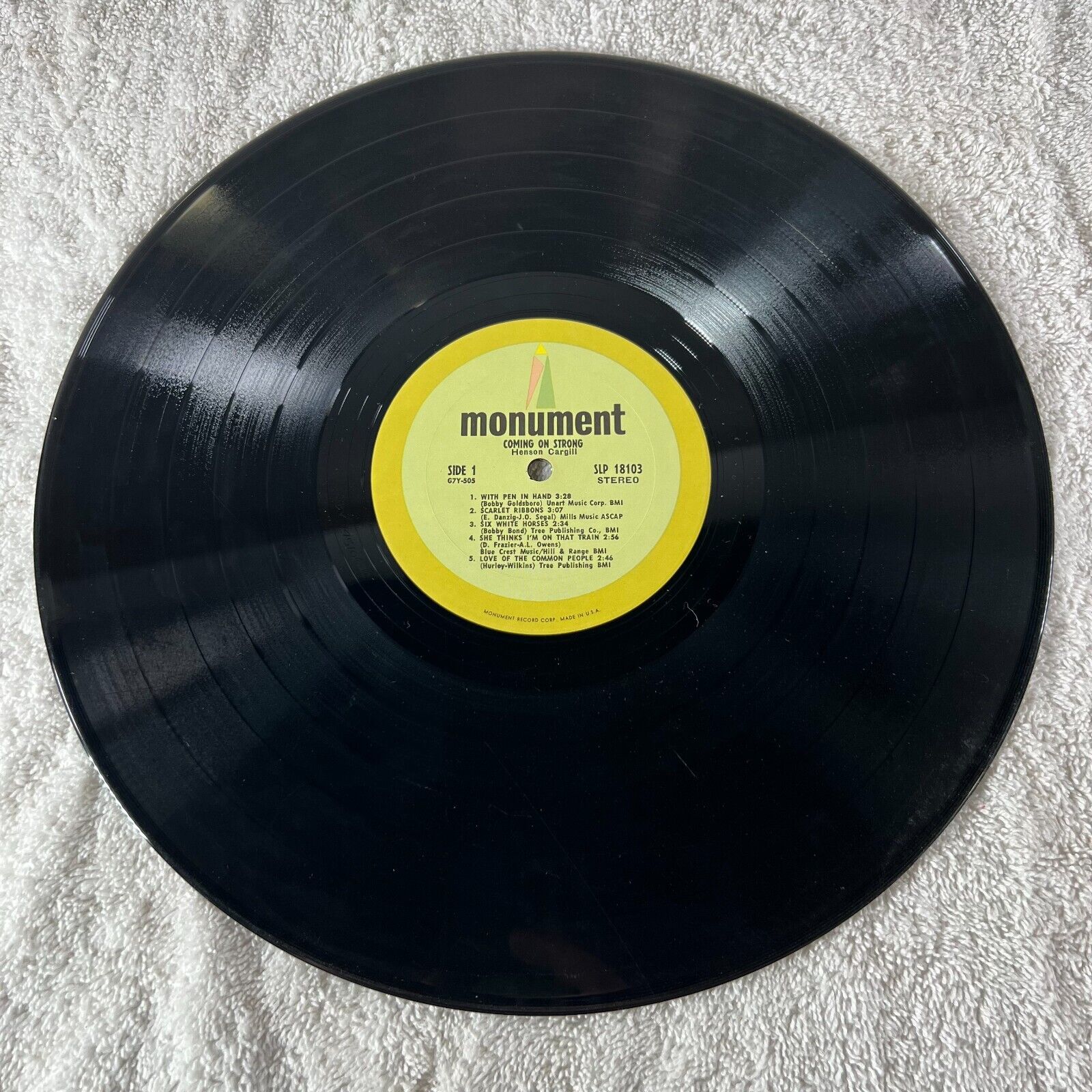 Henson Cargill - Coming On Strong First Pressing Vinyl LP, 1968 ROCK & COUNTRY