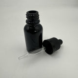 15ml (0.5 fl. oz) Boston Round Black Glass Bottles + Dropper Caps (Lot of 2700+)