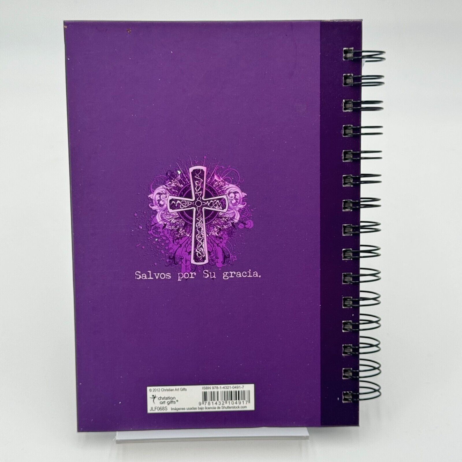 Christian Art Gifts 6x9 Spanish Notepad Journal Notebook Blank Page Notes Purple