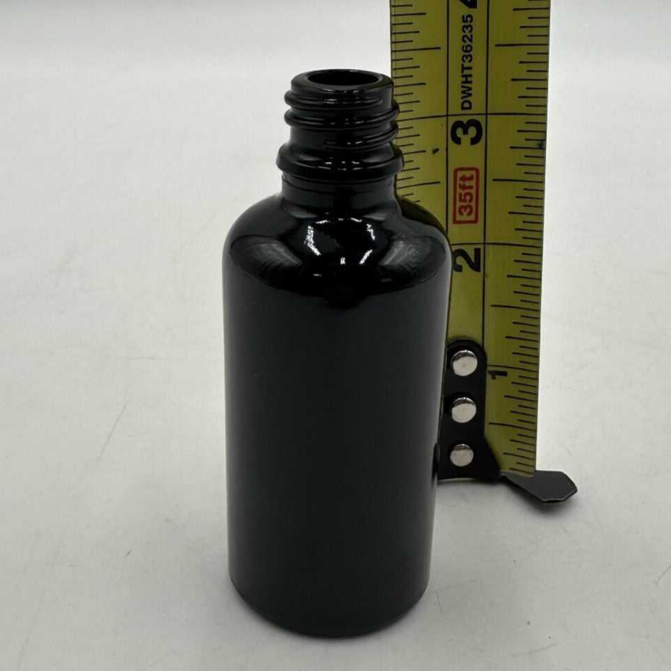 50ml (1.69 fl. oz) Boston Round Black Dropper Bottles (Lot of 4,200+ bottles)