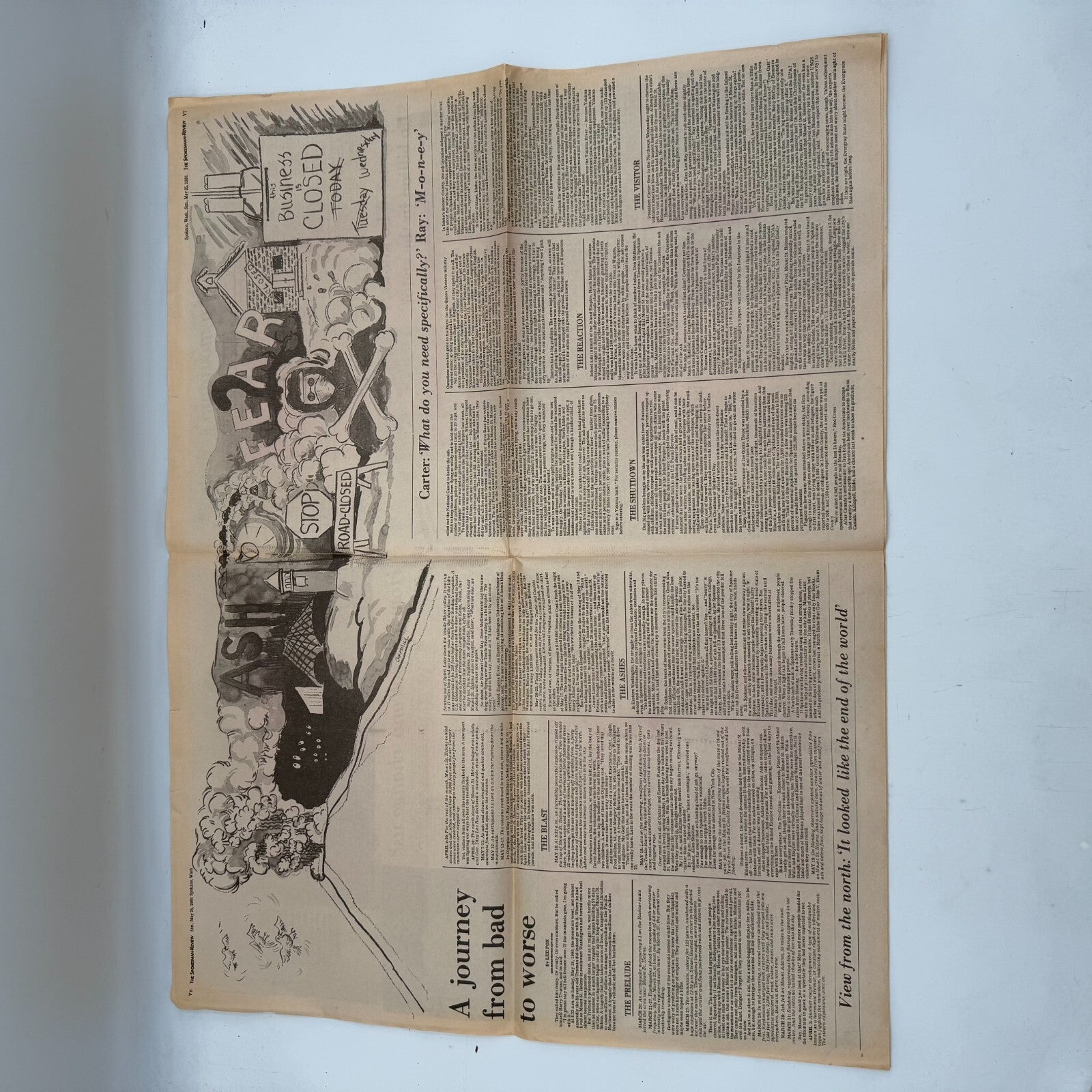Spokesman Review Mount St. Helens Volcano Erupts! Collector Issue Newspaper 1980