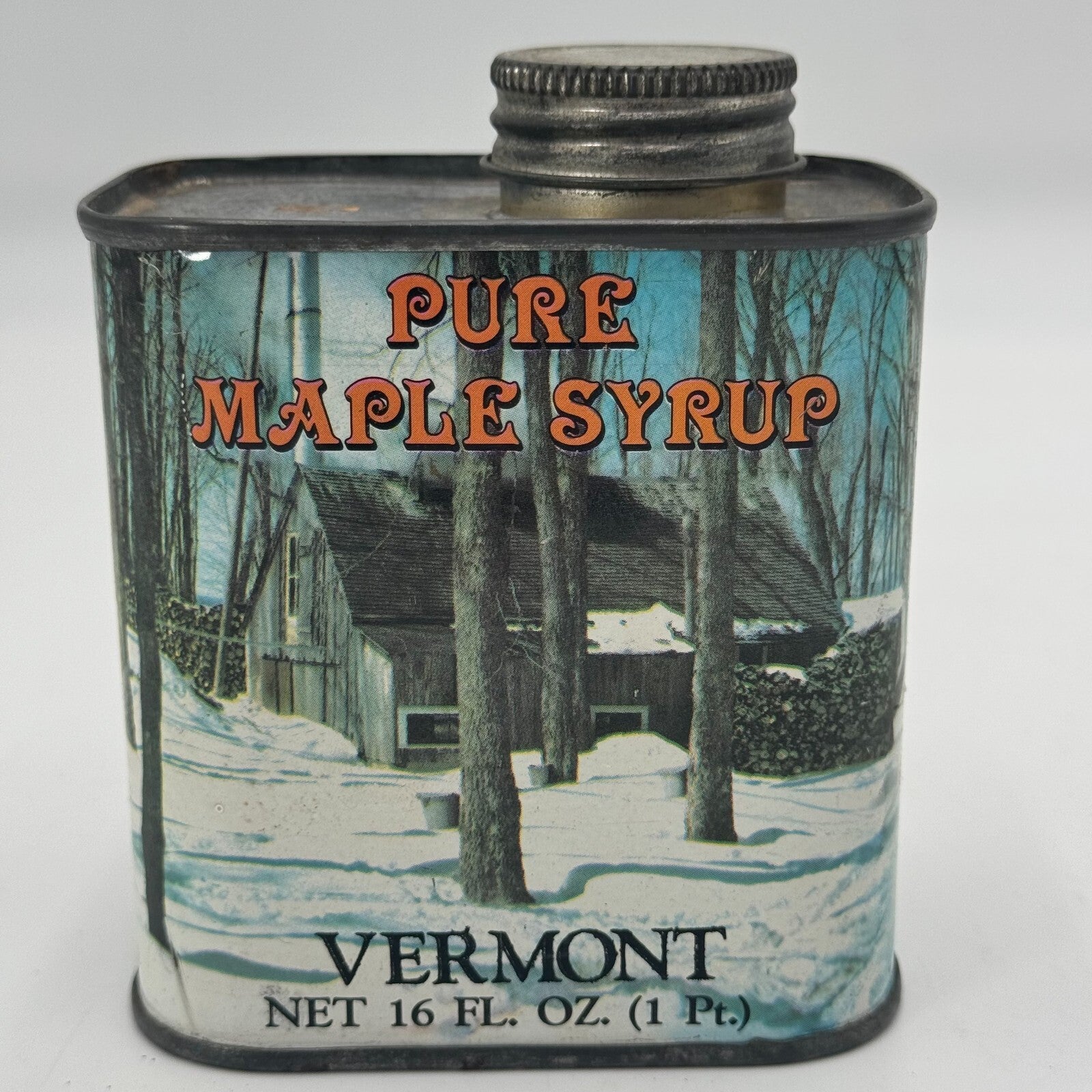 Lot of 4 Collectible Tins Niagra Falls Vermont Maple Syrup Good Housekeeping USA