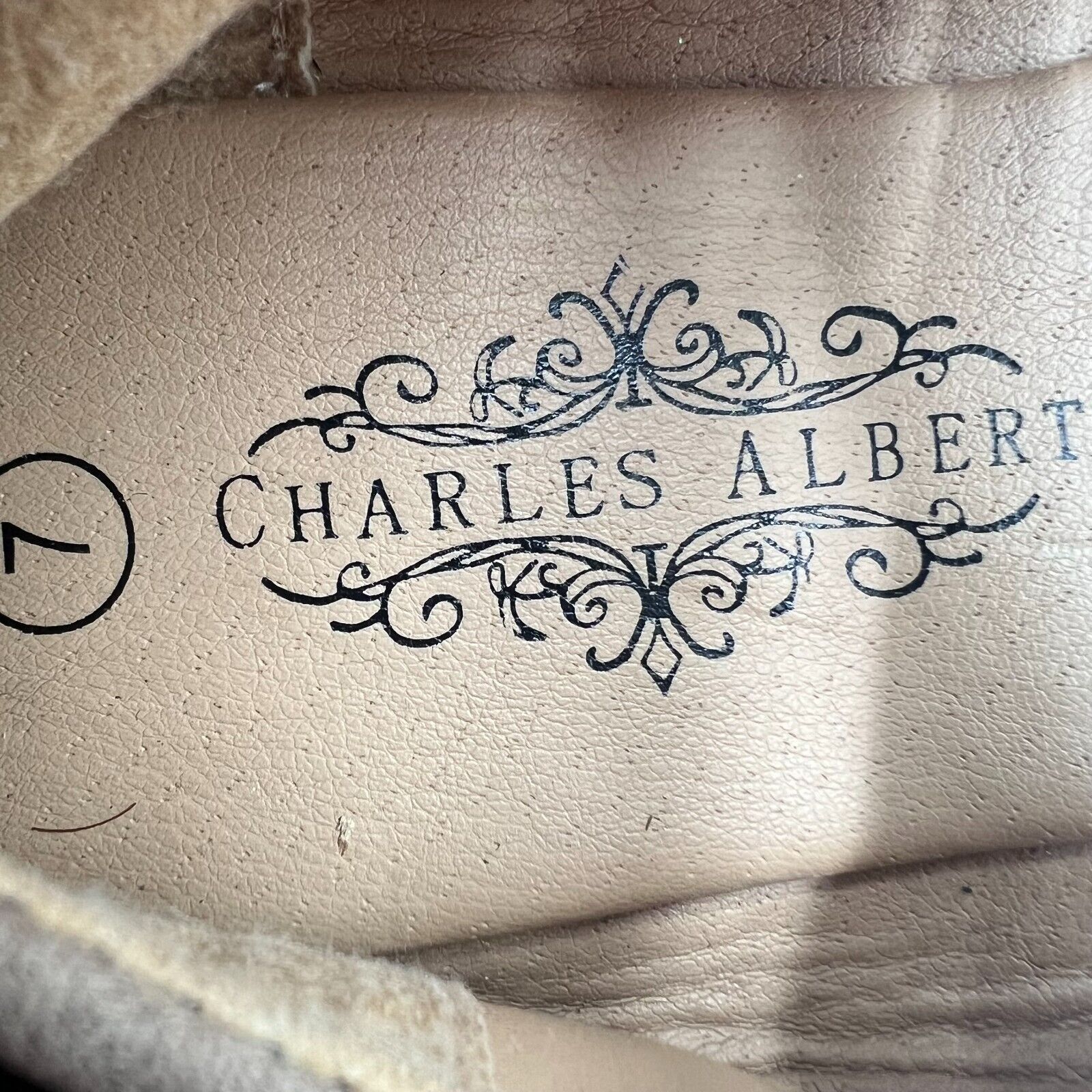 Charles Albert Womens Elastic Straps Suede Ballet Style Flat Brown Size 7