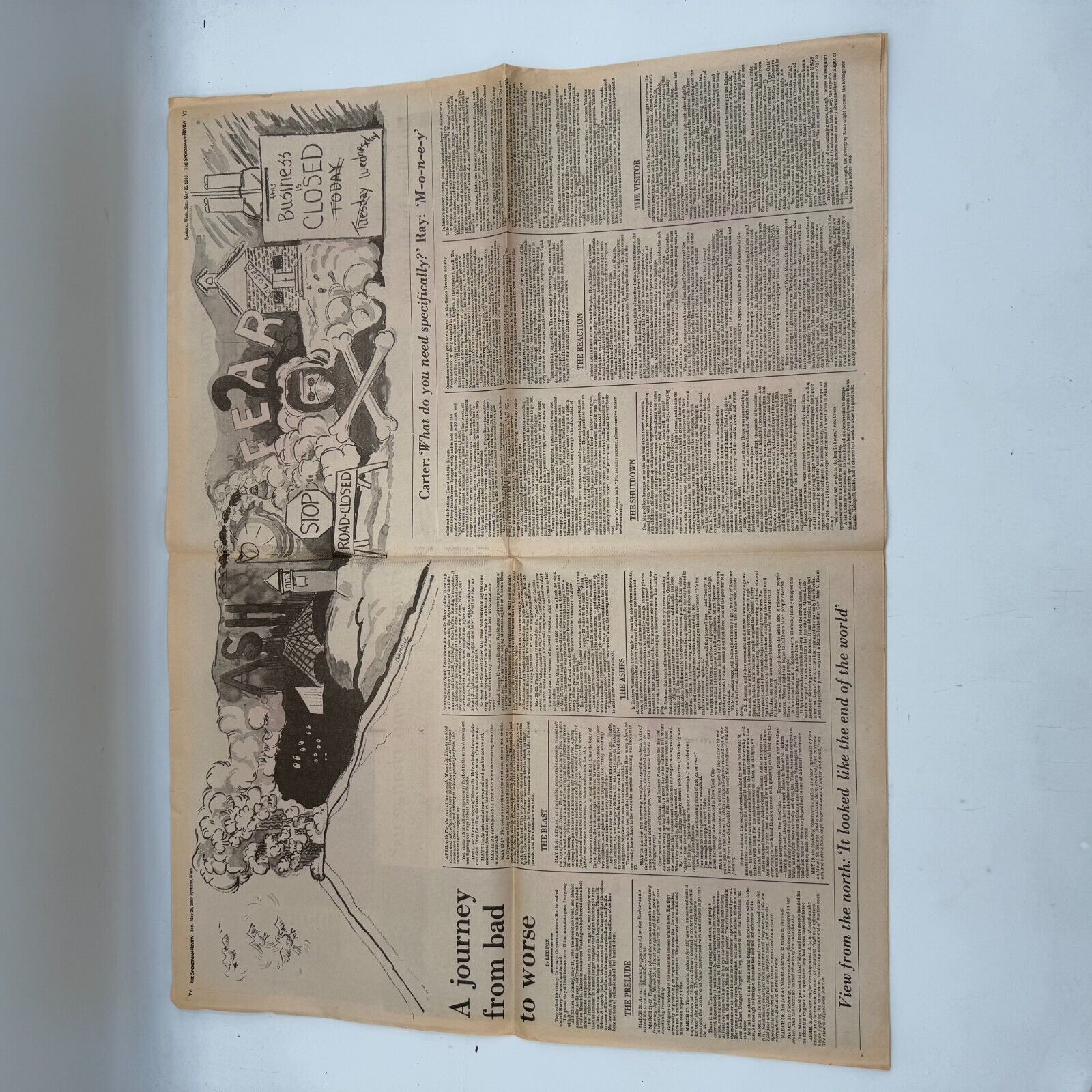 Spokesman Review Mount St. Helens Volcano Erupts! Collector Issue Newspaper 1980