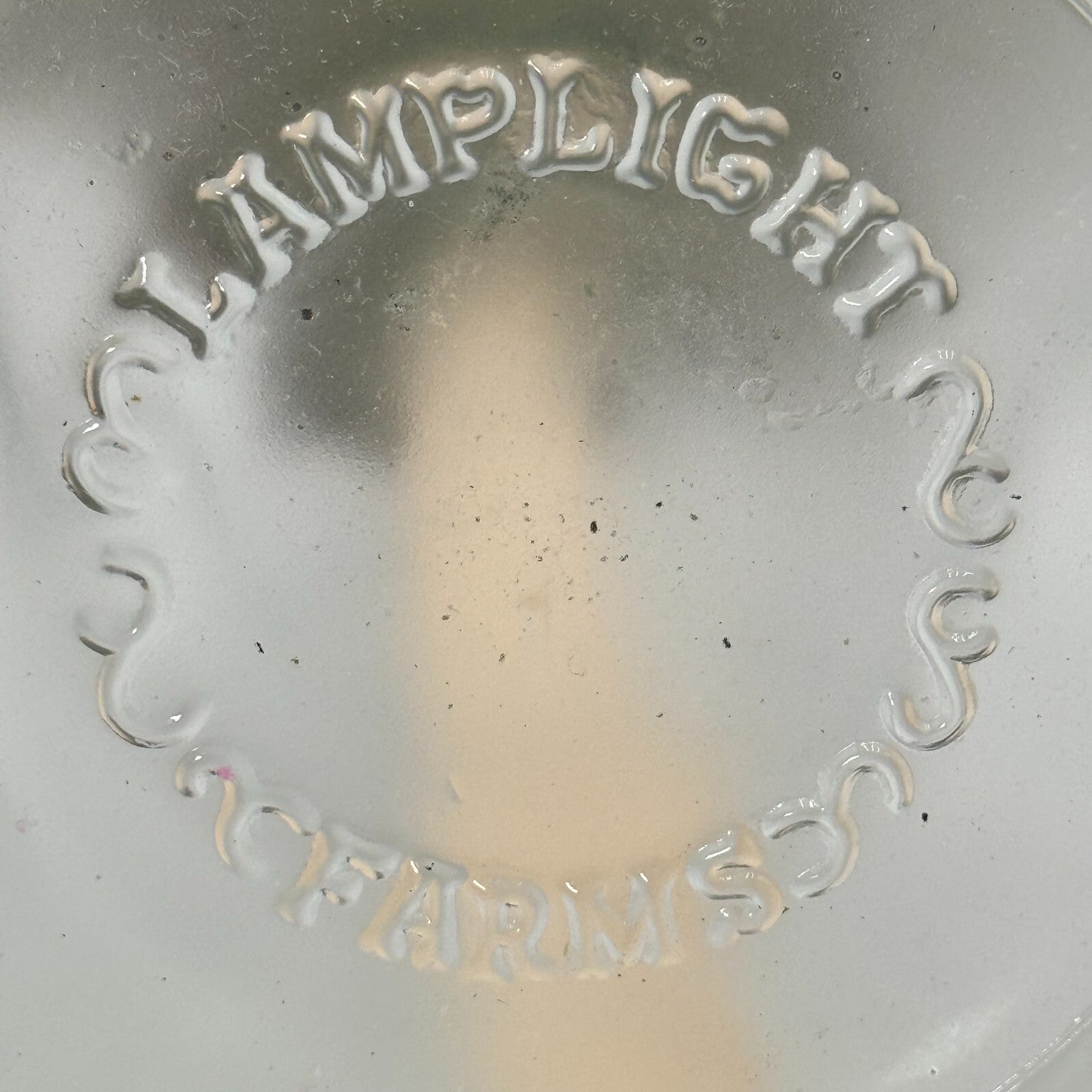 Vintage Lamplight Farms Horse & Buggy Oil Lamp Hexagon Pressed Glass