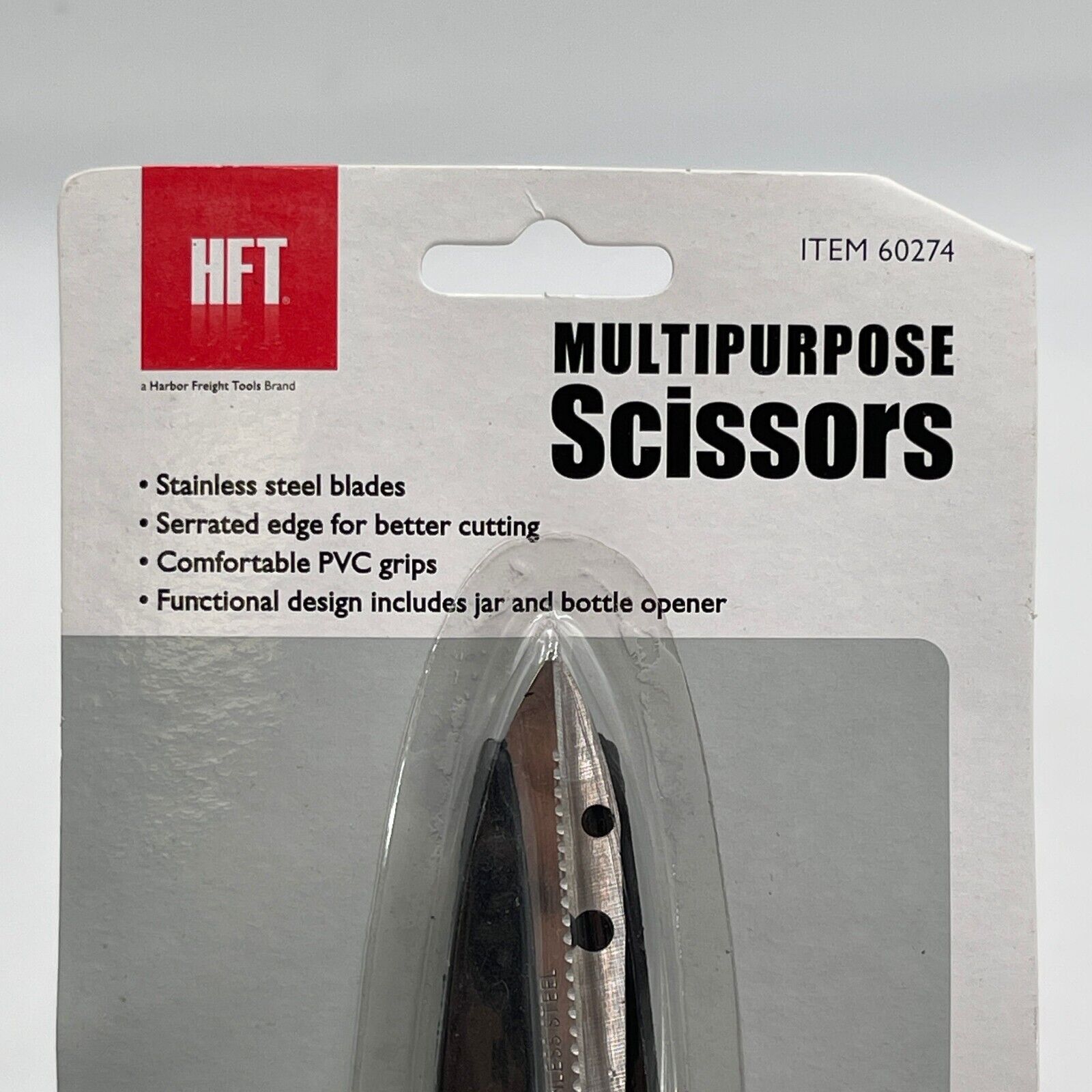 HFT - MULTIPURPOSE SCISSORS STAINLESS HEAVY DUTY BLADES - PVC GRIPS NEW