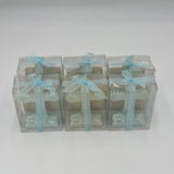 Lot of 6 Light Blue Catholic Cross Shaped Freestanding 4.5"x3.25" in Candles NIB