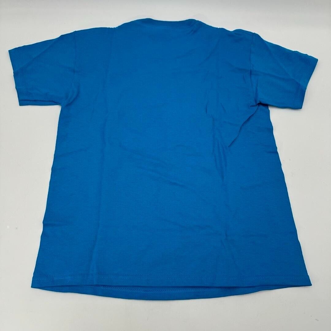Kerusso Kids Medium Crewneck Blue Printed Fox & Crazy About Jesus T-Shirt NWT