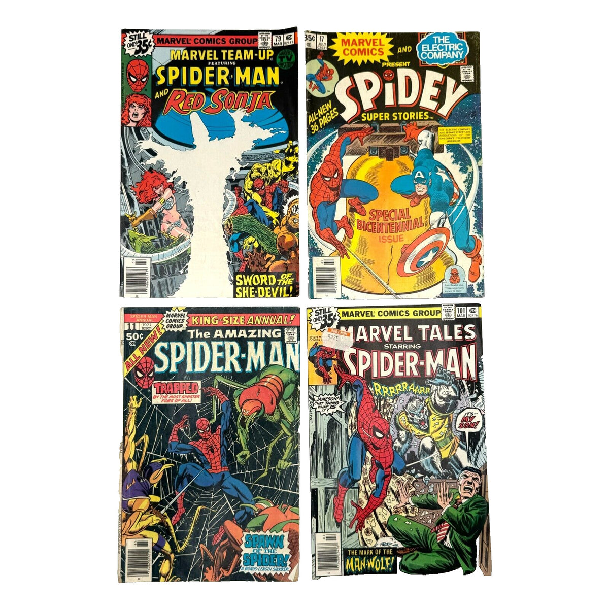 Lot of 4 Comics Special Amazing Spider-Man Spidey Red Sonja Marvel Team Up Tales