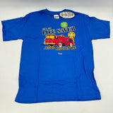 Large Youth Kerusso Blue Red Jesus Glow in the Dark John 3,16 T-Shirt NWT