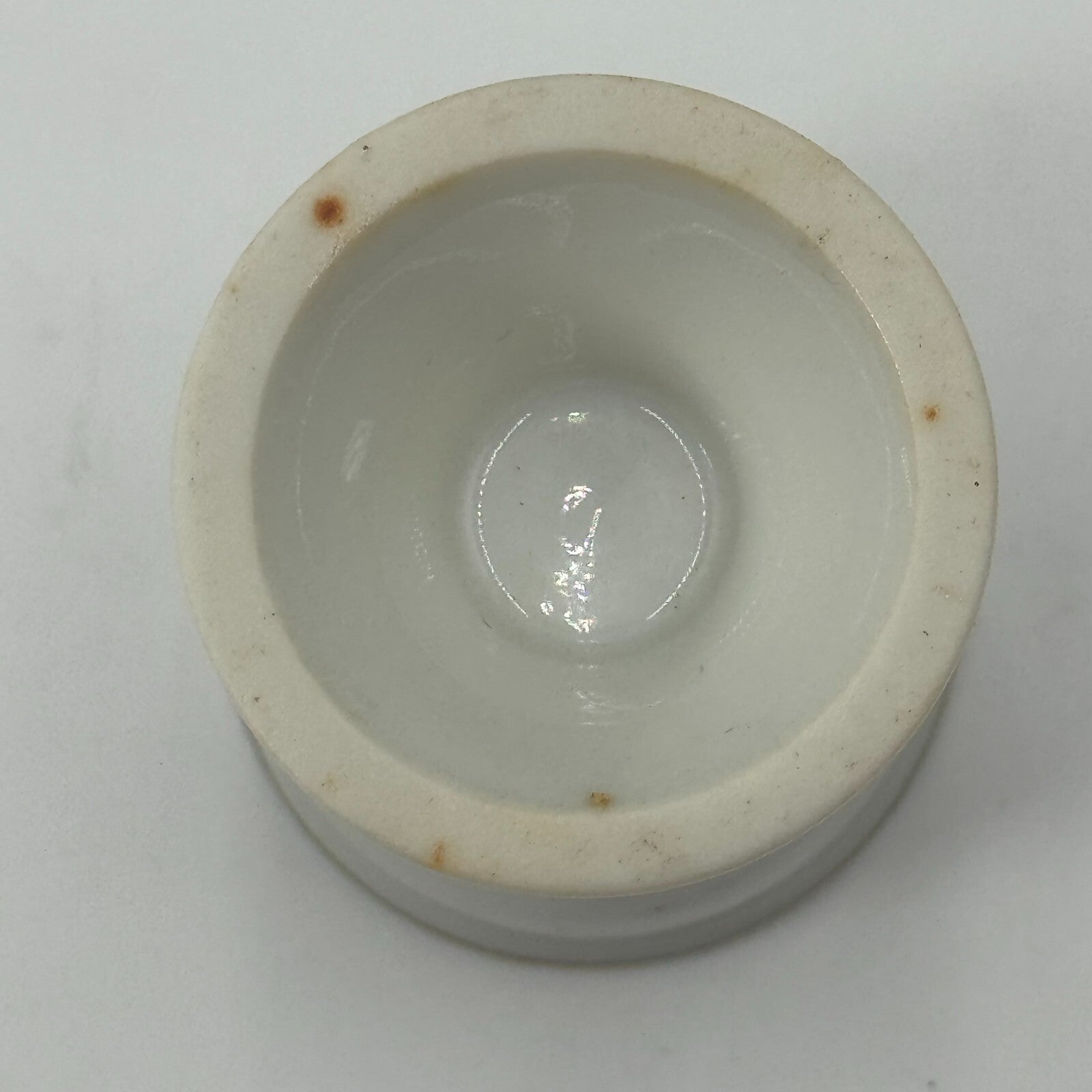 Vintage Gilded Gold Rimmed Porcelain Holly Hobbie Sitting Painted Egg Cup 2.5”