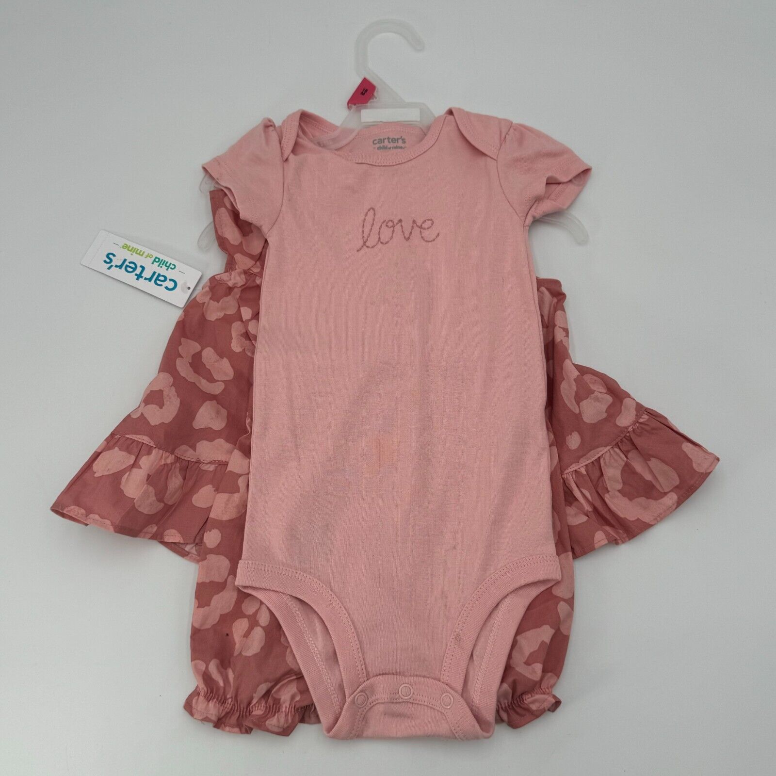 Set of 2 Carters 3 Piece Outfits Pink Yellow Floral Bodysuit Shorts Size 18M NWT