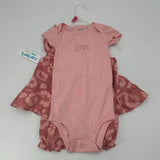 Set of 2 Carters 3 Piece Outfits Pink Yellow Floral Bodysuit Shorts Size 18M NWT