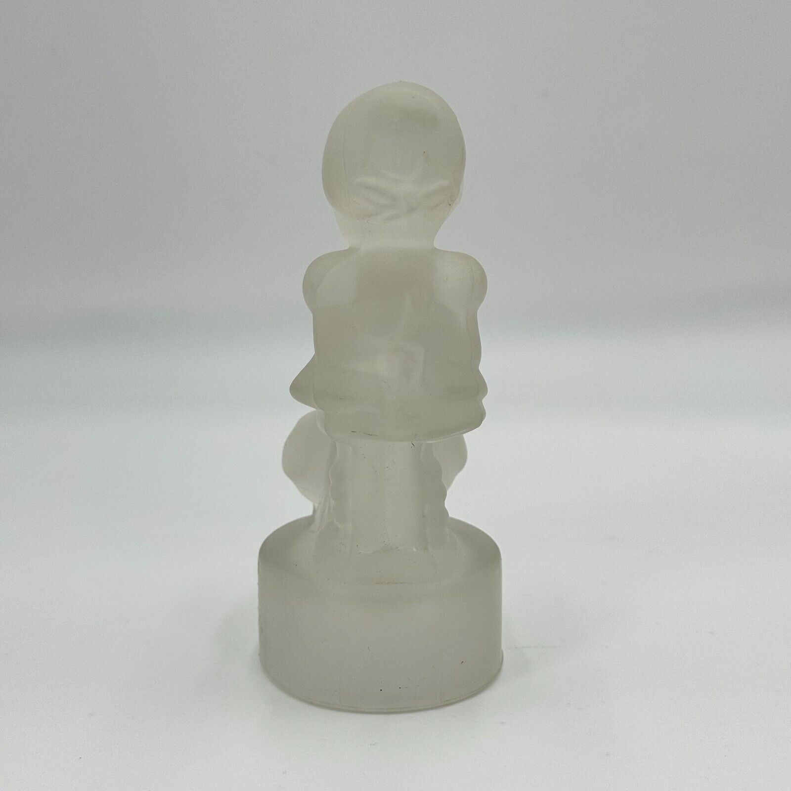 Vintage L. E. Smith Charming Girl Surrounded By Geese Clear Figurine Home Decor