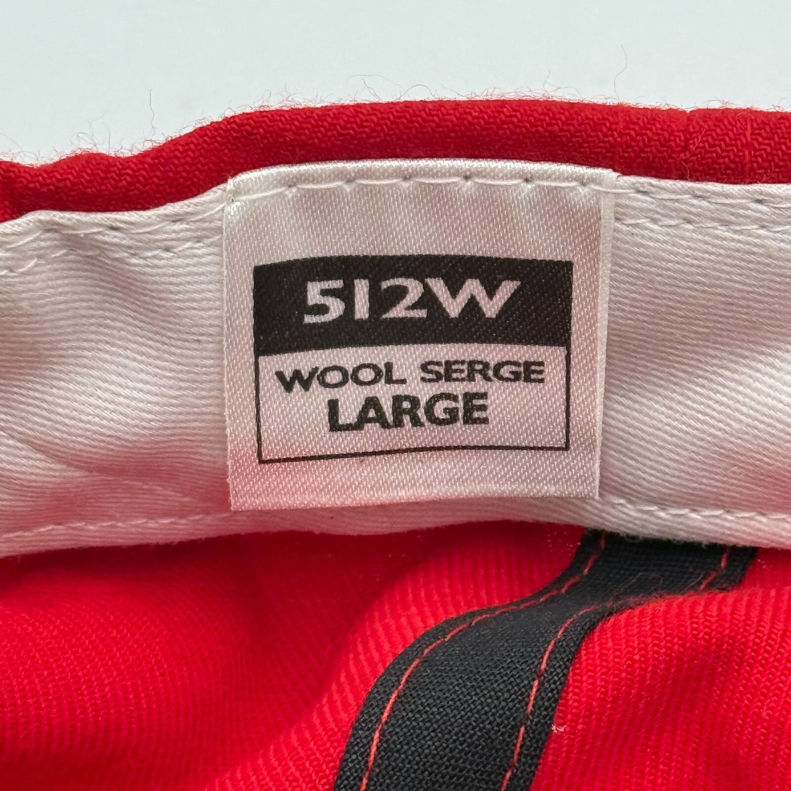 Richardson 512W Wool Serge Snapback Baseball Cap Vibrant Red Adjustable Men L