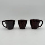 10pc Set Marcrest Daisy Dot Brown Ceramic Creamer Salt Pepper Shaker Coffee Mug