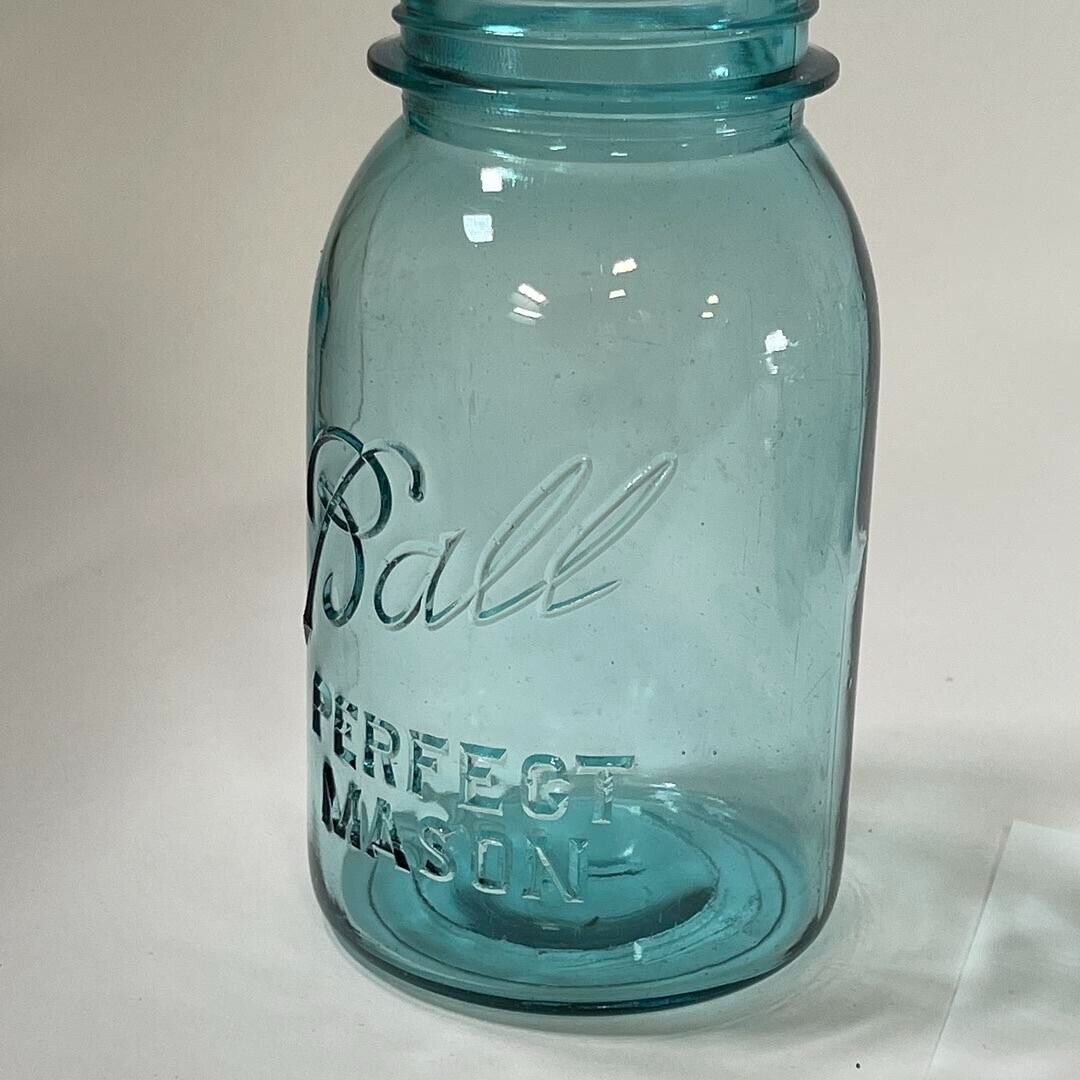 Assorted Lot of 12 Ball Perfect Mason Jars No Lids (Clear & Aqua)