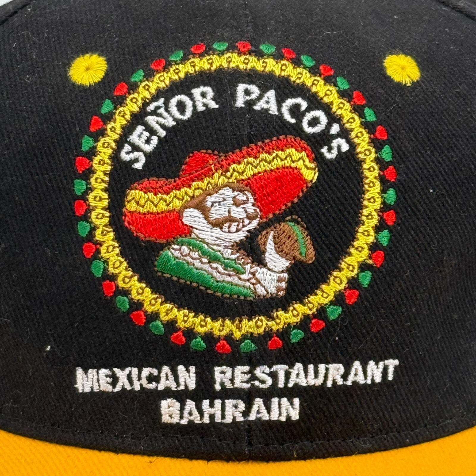 Senor Paco’s Mexican Restaurant Bahrain Embroidered Cap Adjustable Strap Men OS