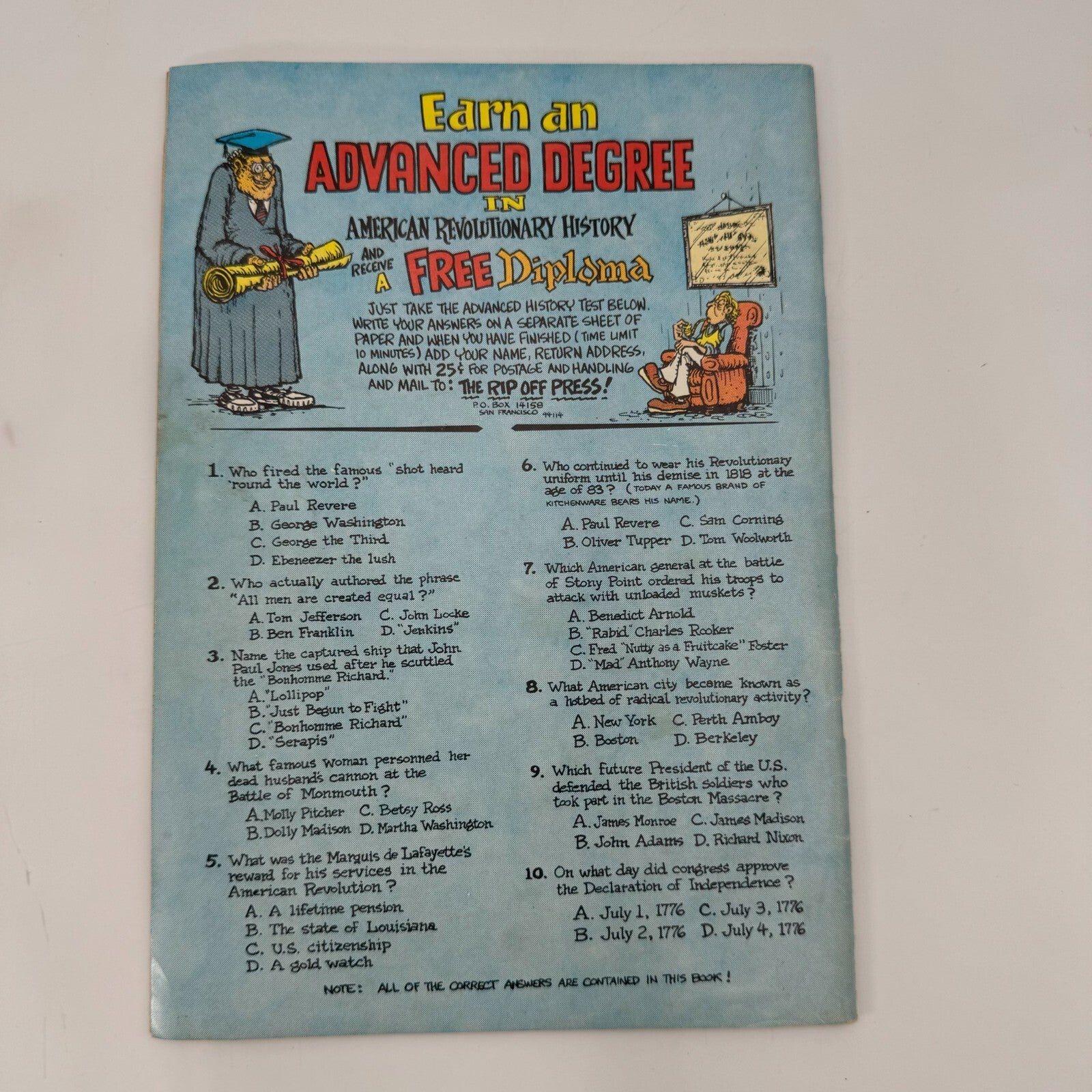 Give Me Liberty! A Revised History Of The American Revolution 1976 Rip Off Press