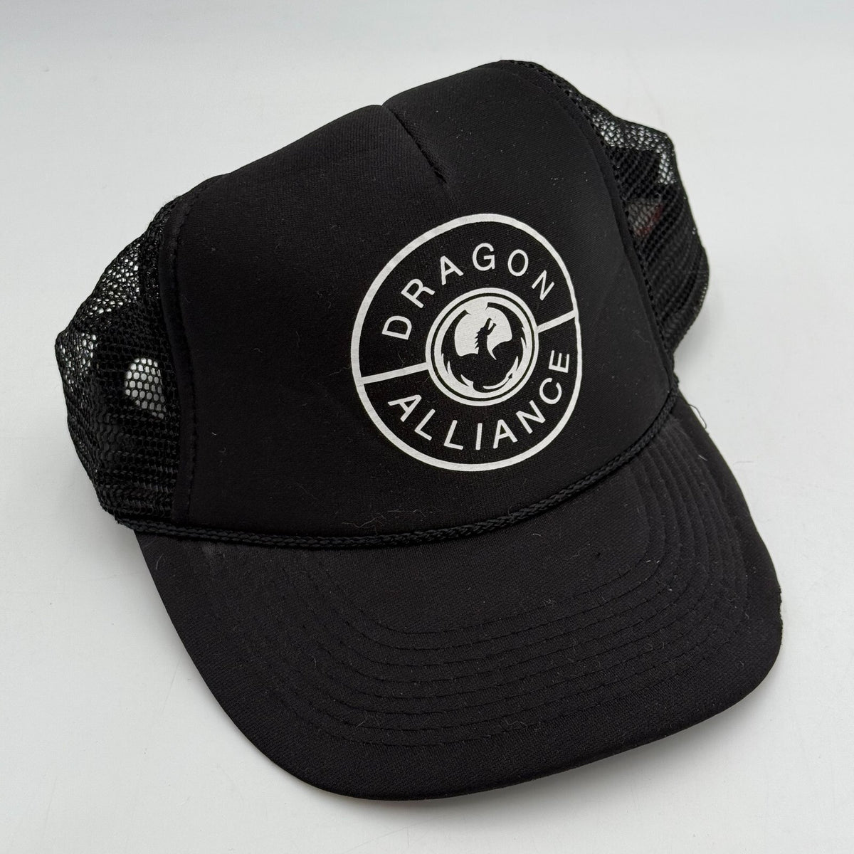 Otto Dragon Alliance Snapback Cap Black Mesh Back Adjustable Mens One Size