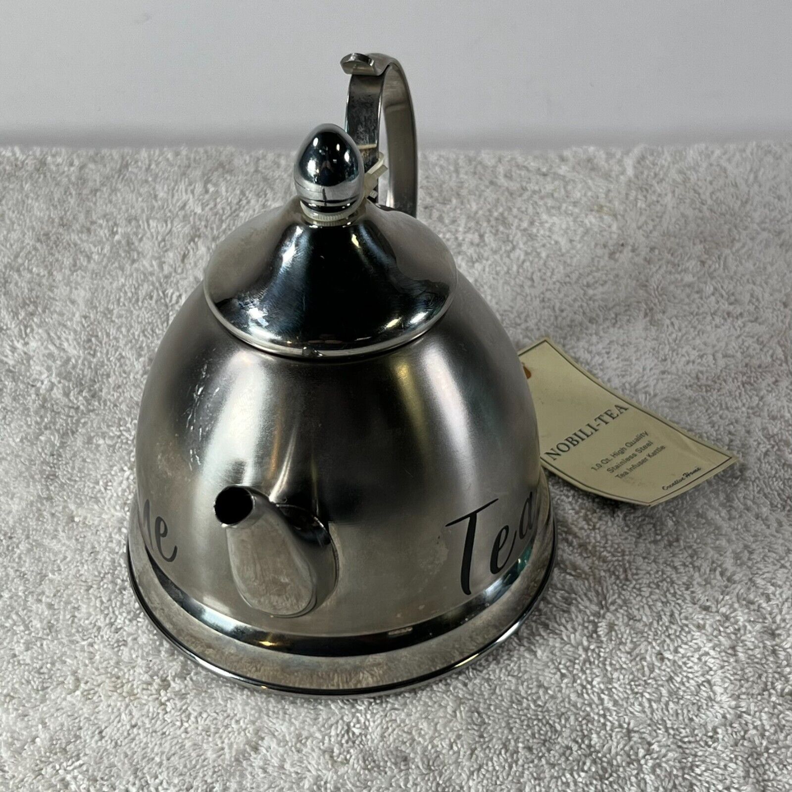 Nobili-Tea 1.0 Qt High-Quality Stainless Steel Whistling Tea Infuser Kettle