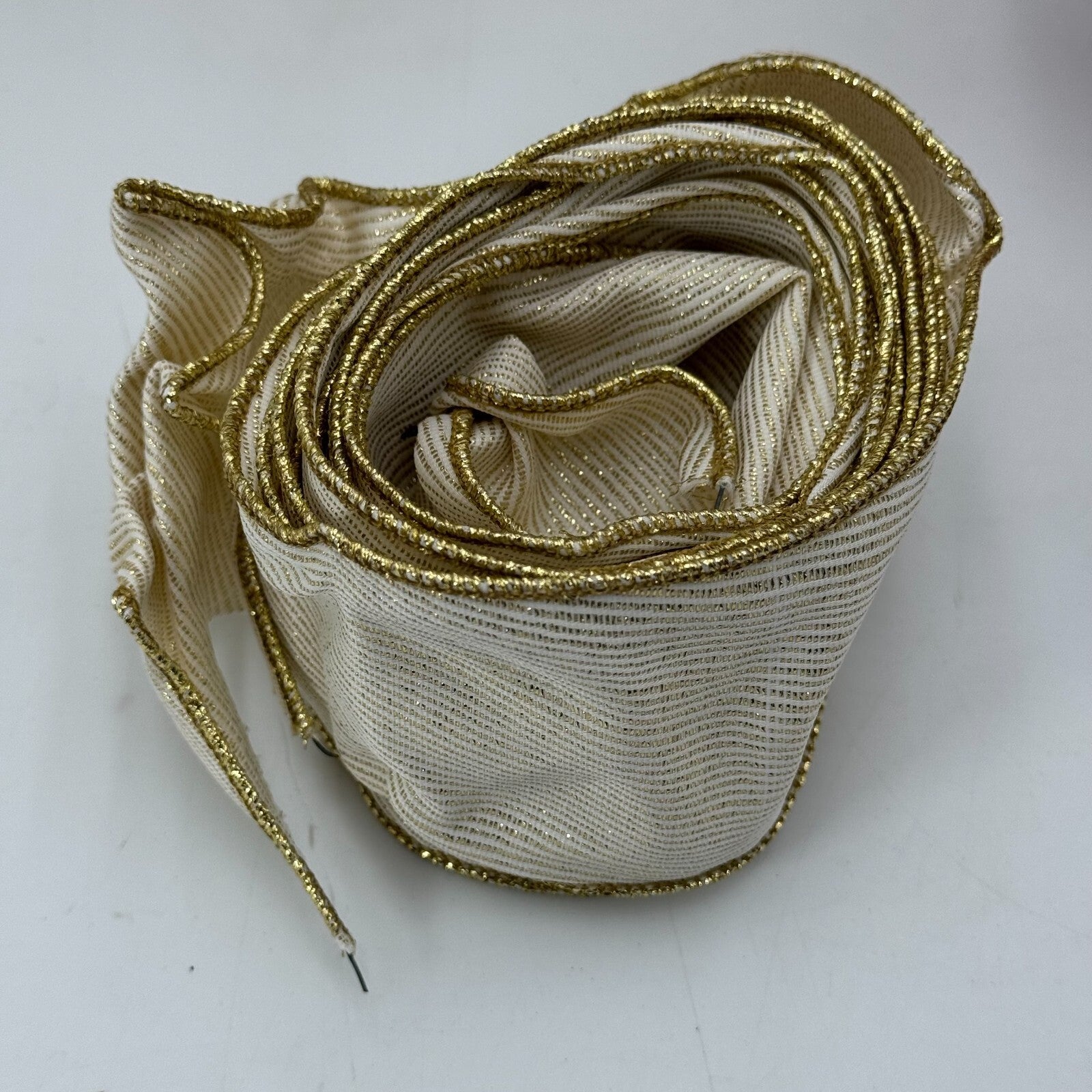 Huge Lot of Holiday Cloth Ribbon Bow Material 17x6in Red 19x3in White