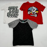 Lot of 3 Granimals Kids Tshirts Like Dad Red Black Dirtbike MX Toddler Size 3T
