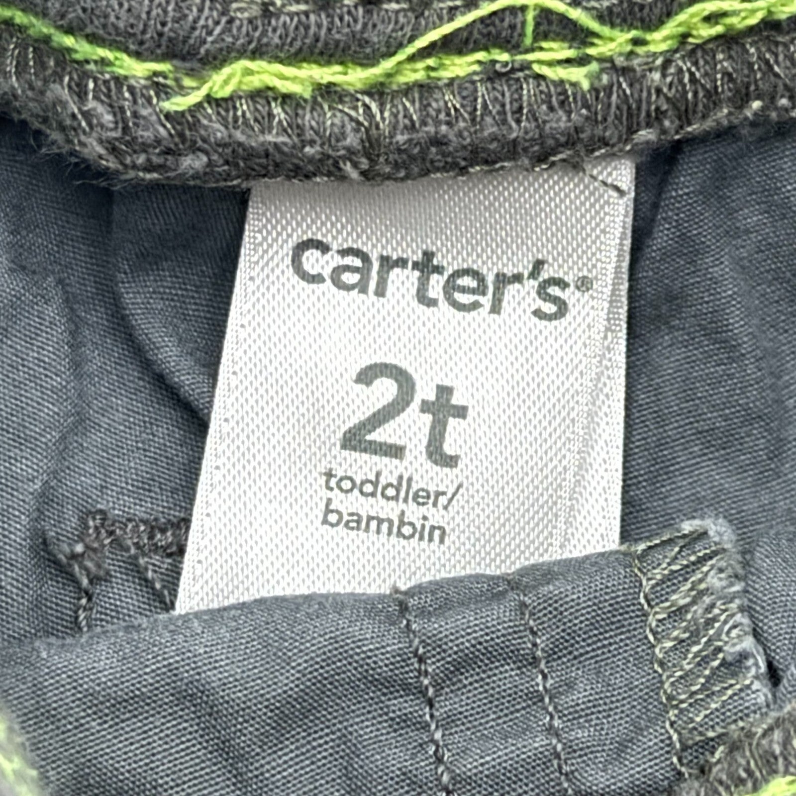 Lot of 8 Boy’s Pants & Shorts Cargo Stretch Jeans Sweats Grey Black Carter 2T