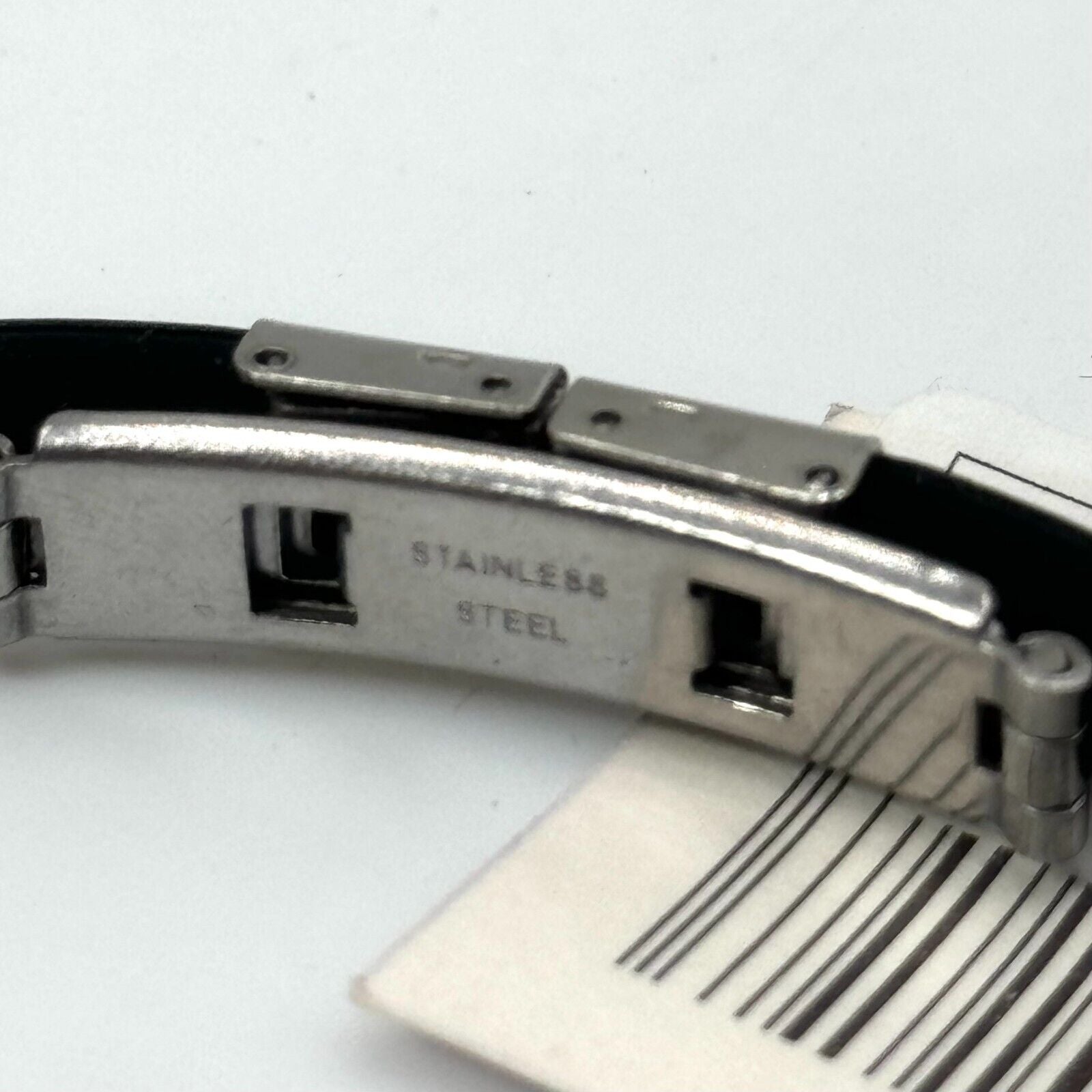4pk Milagros Insperational Jewelry Black Rubber Stainless Steel Bracelet NWT