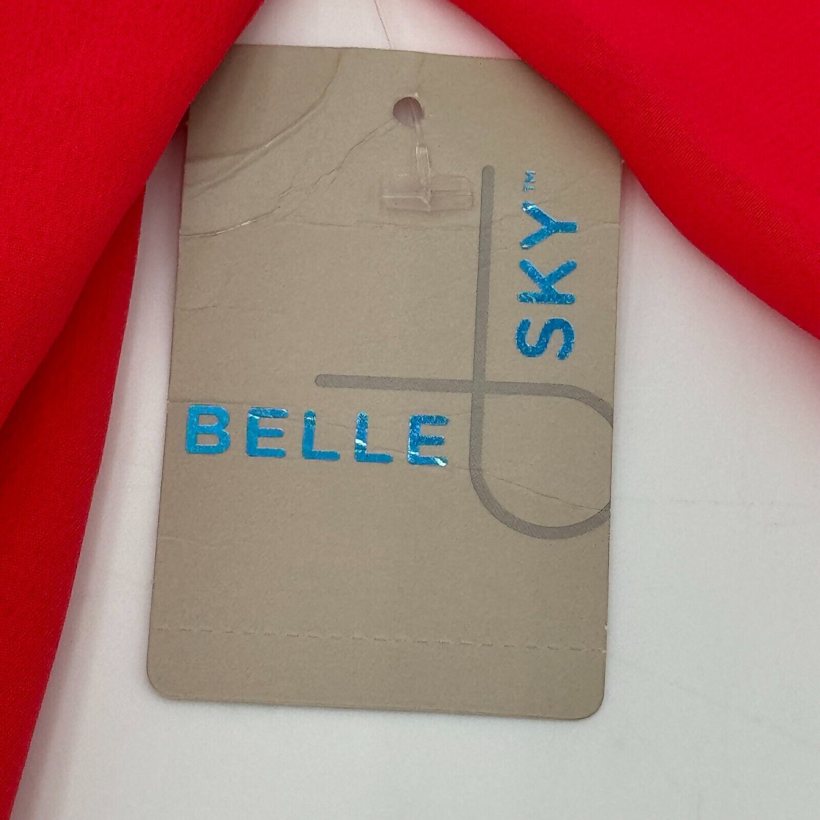 Belle & Sky Off the Shoulder Romper Red Dress Womens Size M Medium New With Tags