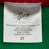 Kids Holiday Ugly Sweater Grinch Cristmas Define Naughty Green Red Snow Size 2T