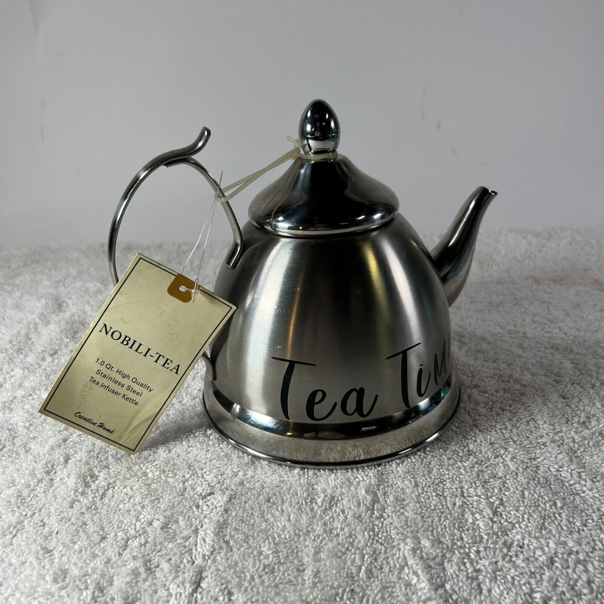 Nobili-Tea 1.0 Qt High-Quality Stainless Steel Whistling Tea Infuser Kettle
