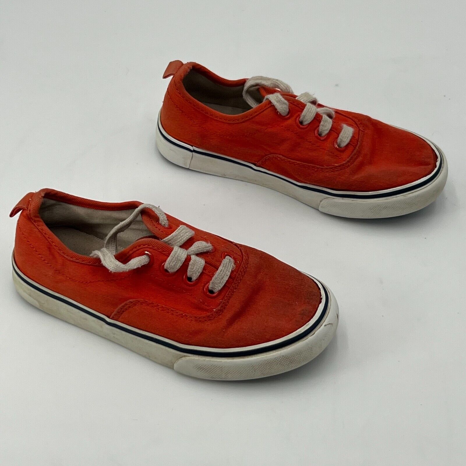 Old Navy Hot Tamale Red Cavas Lace Up Shoe Casual Sneakers Kids Size 13.5C US